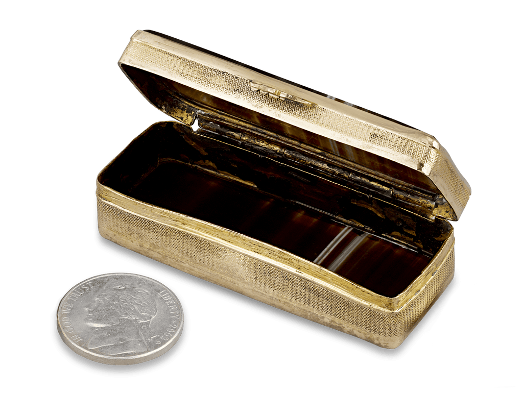 Black Agate Snuff Box