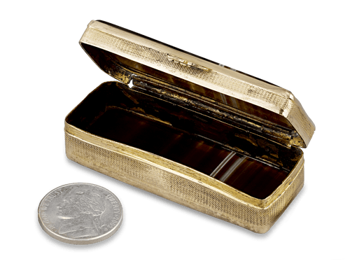 Black Agate Snuff Box