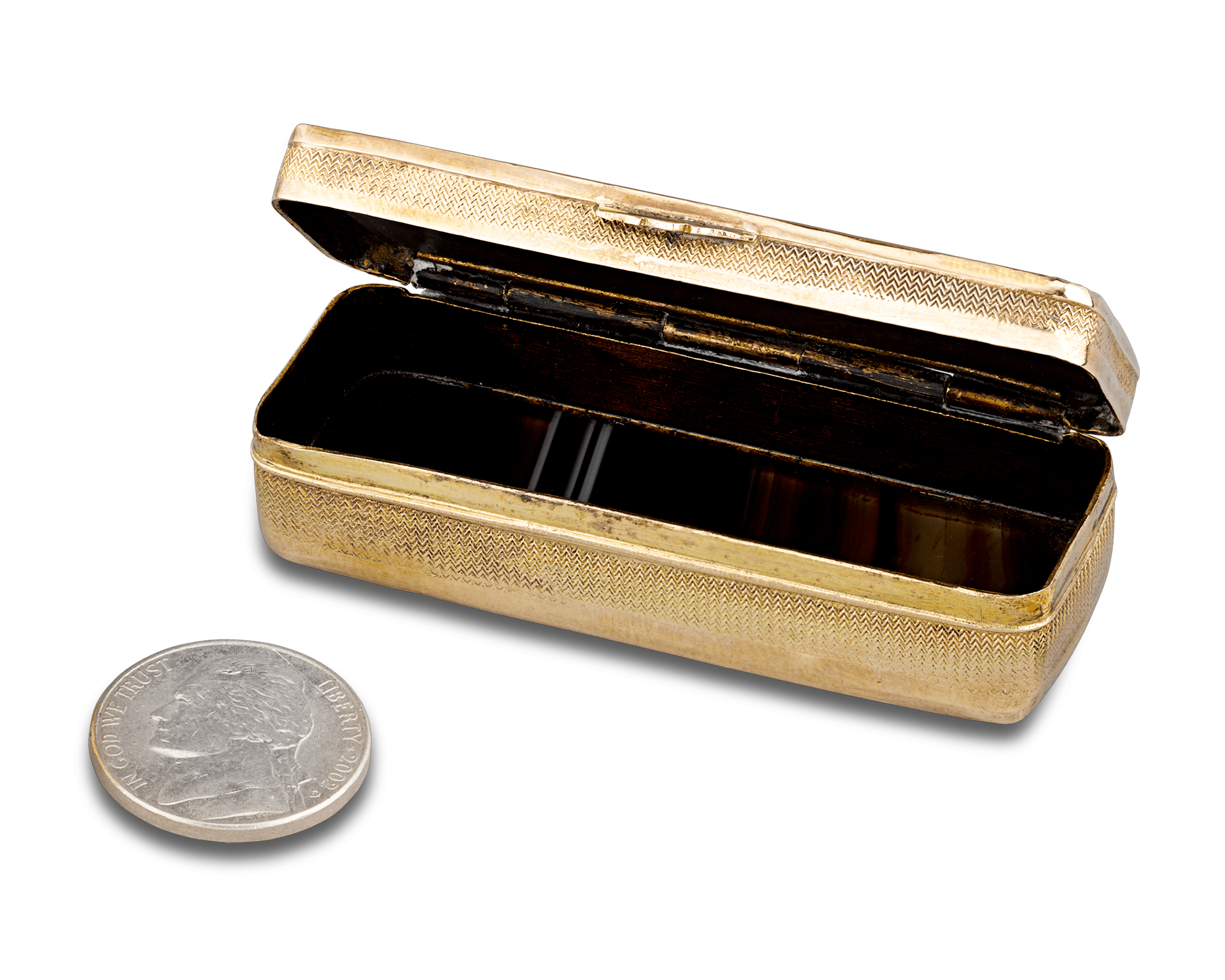 Gold and Agate Specimen Snuff Box