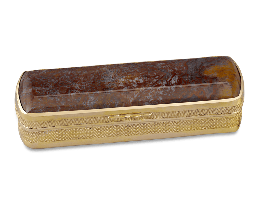 Agate Neoclassical Gold Snuff Box
