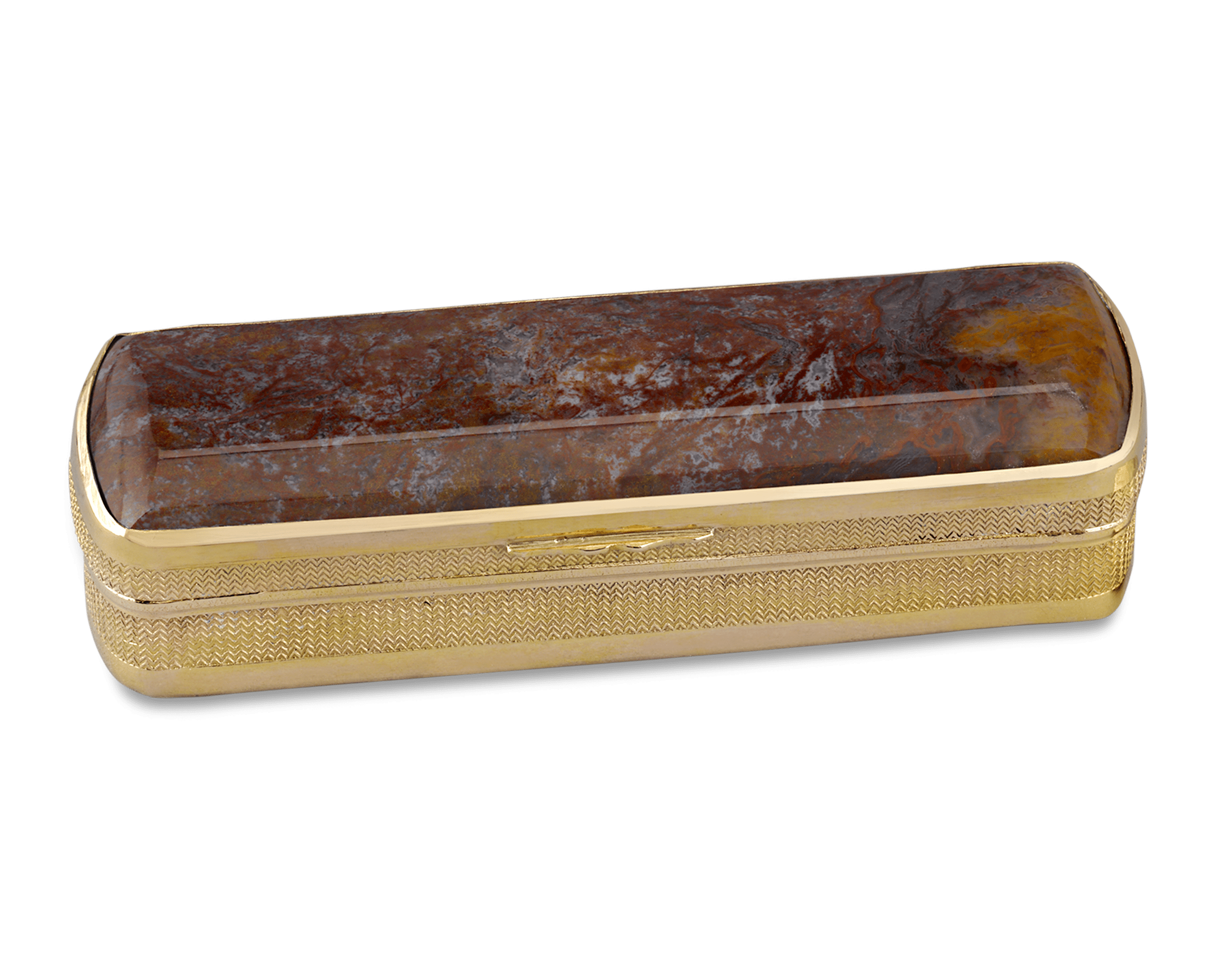 Agate Neoclassical Gold Snuff Box
