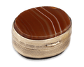 Brown Agate and Gold Snuff Box