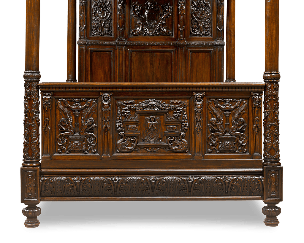 Oak and Walnut Tester Bed