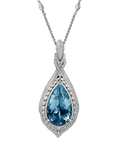 Aquamarine Pendant Necklace, 60.00 Carats