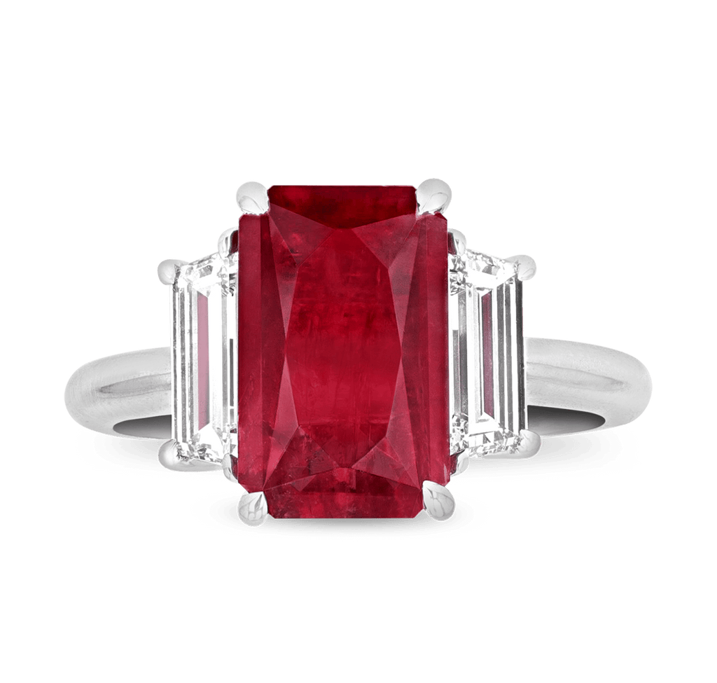 Red Emerald Ring, 2.65 Carats