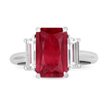 Red Emerald Ring, 2.65 Carats