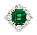 Emerald-Cut Colombian Emerald Ring, 5.71 Carats