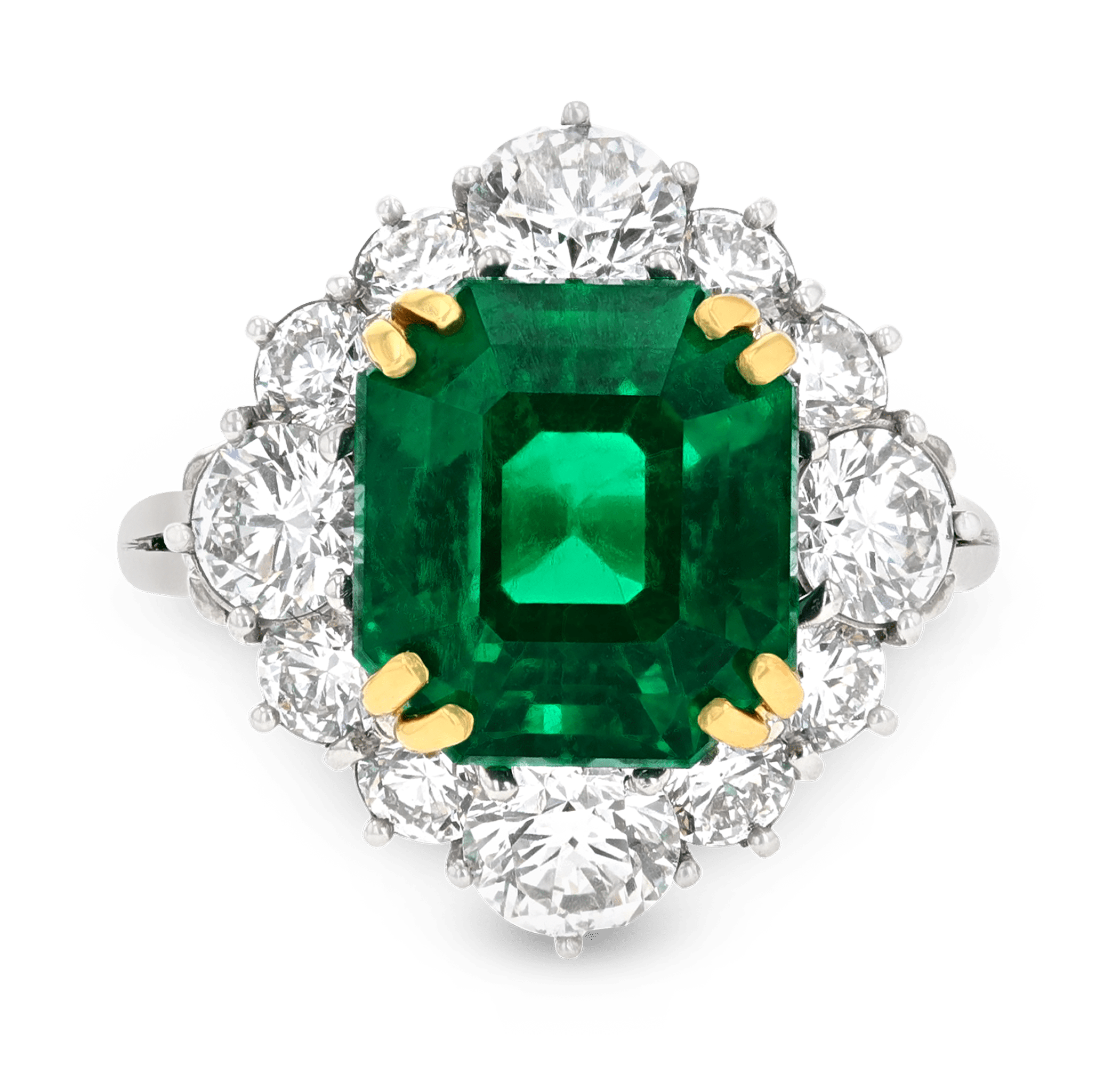 Emerald-Cut Colombian Emerald Ring, 5.71 Carats