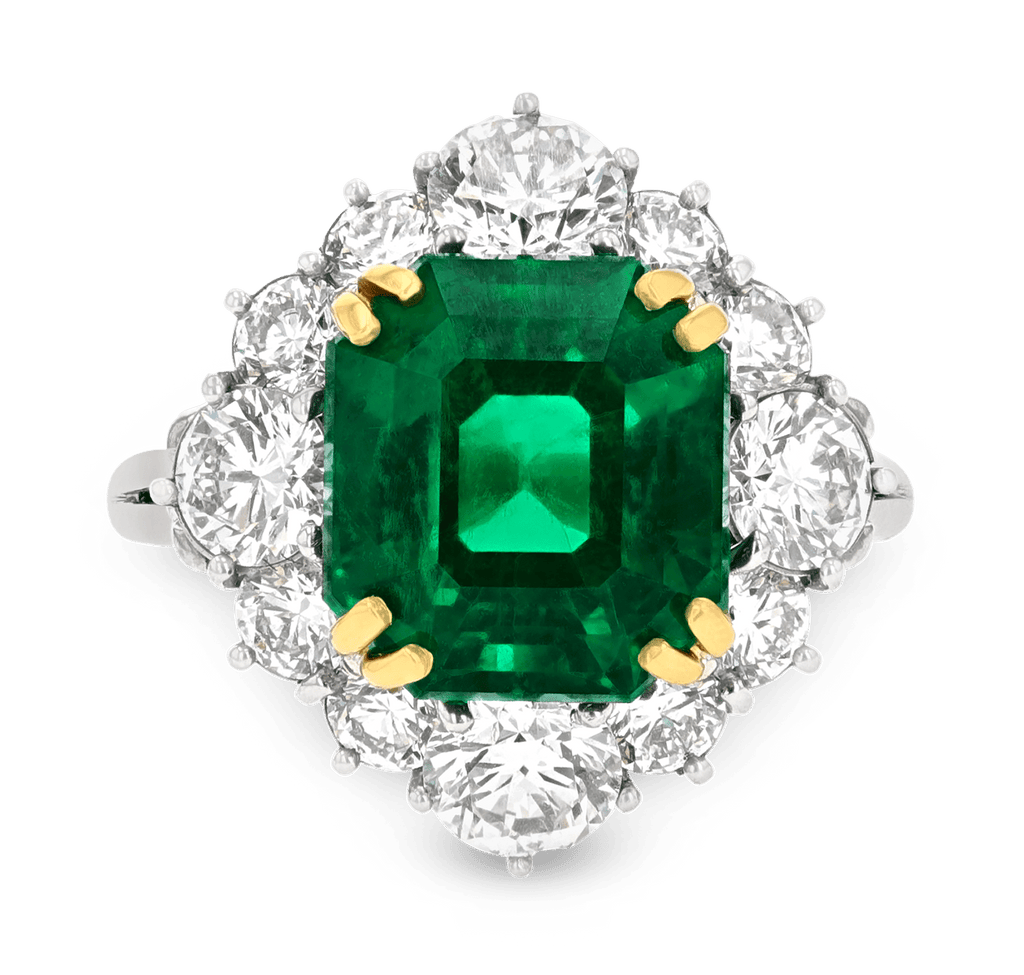 Emerald-Cut Colombian Emerald Ring, 5.71 Carats
