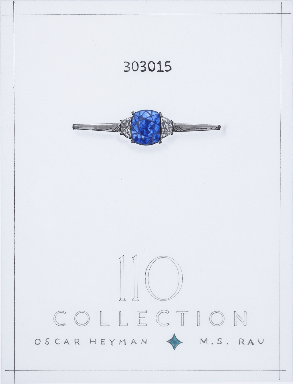 Oscar Heyman Untreated Ceylon Sapphire Ring, 8.53 Carats