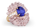 Tanzanite and Pink Sapphire Cocktail Ring