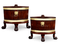 George III Mahogany Wine Cellarette Pair