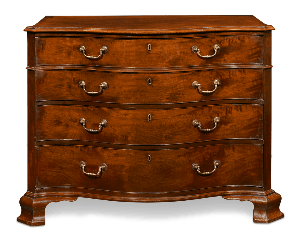 George III Chippendale-Period Serpentine Commode