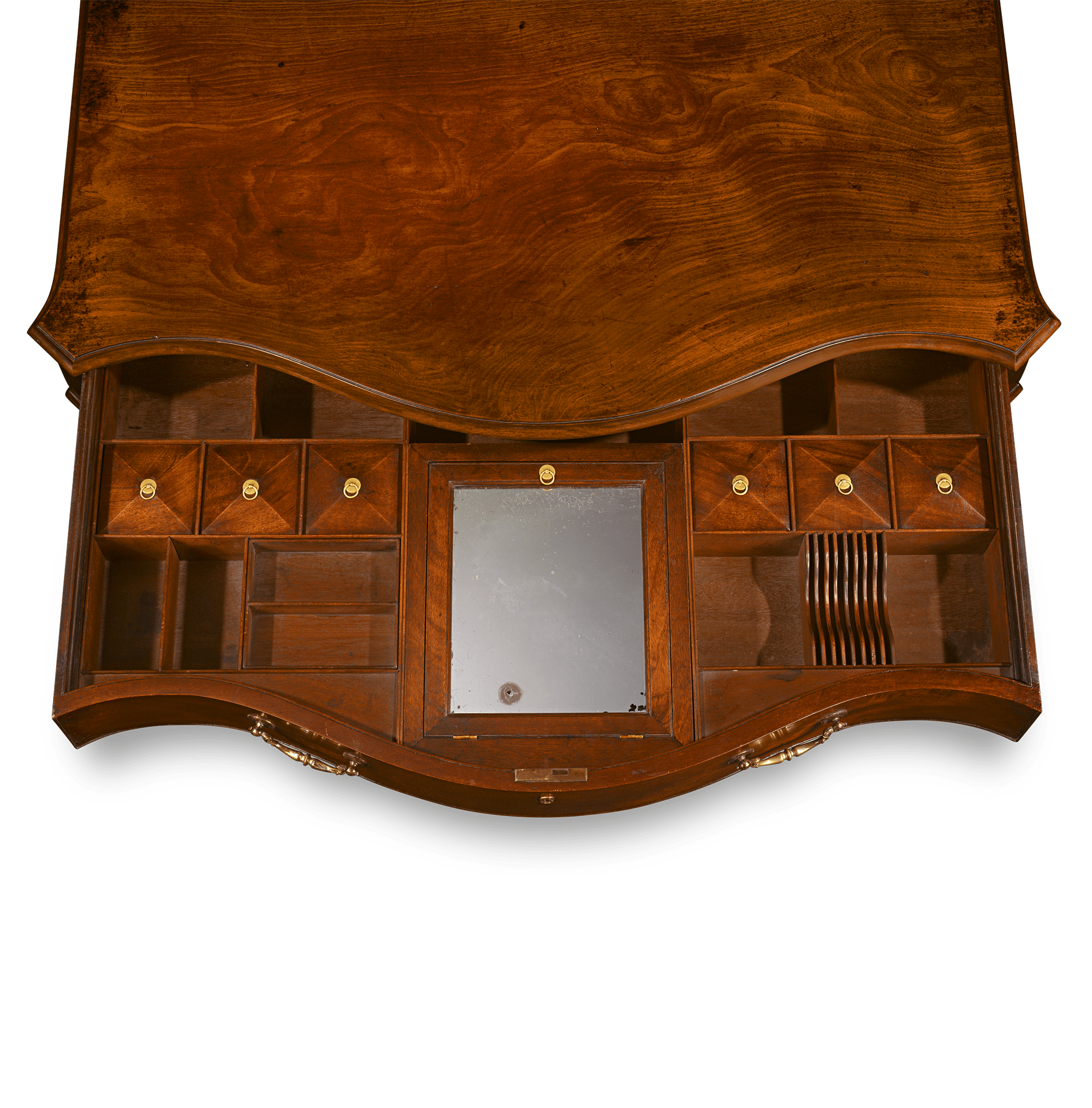 George III Chippendale-Period Serpentine Commode