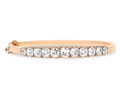 Victorian Old Mine-Cut Diamond Bangle Bracelet, 9.00 Carats