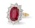 Cushion-Cut Ruby Ring, 5.82 Carats