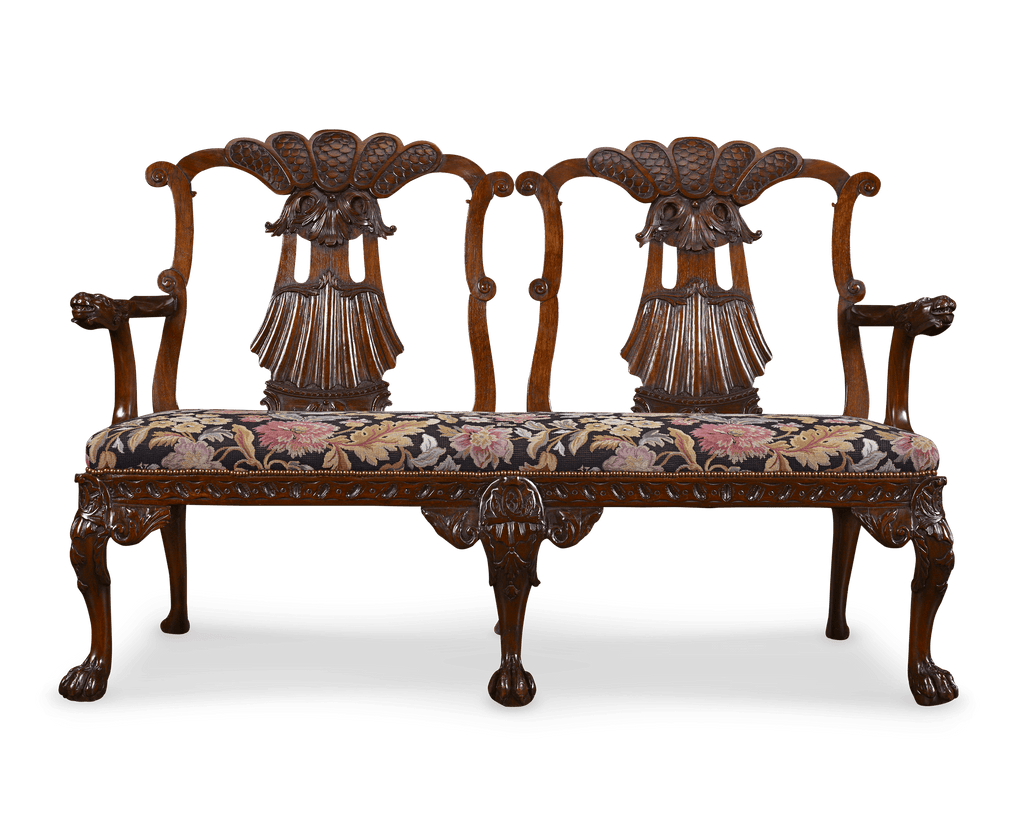 George II Style Mahogany Double Chair Settee