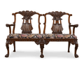 George II Style Mahogany Double Chair Settee