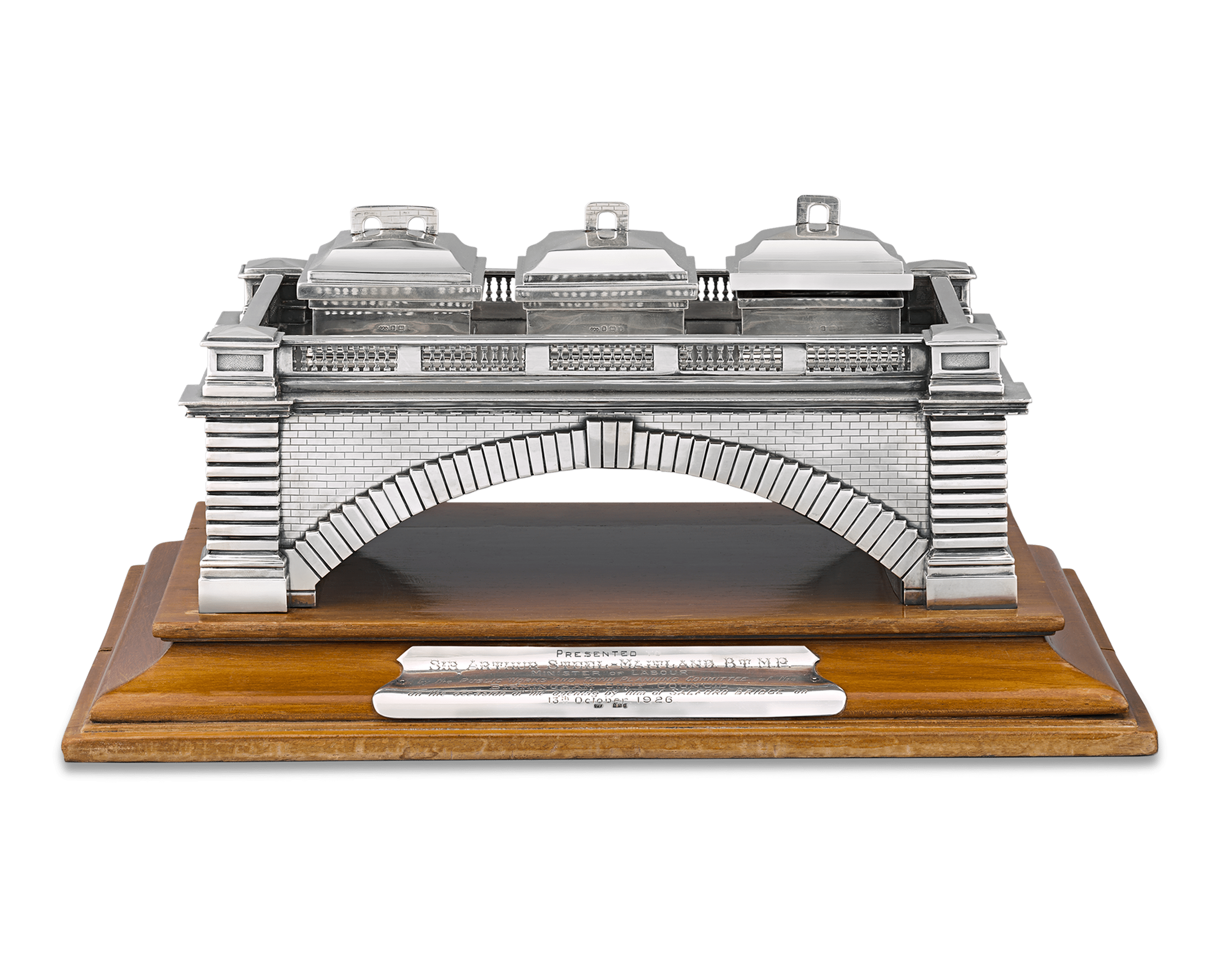 Silver Presentation Inkstand by Turner & Simpson Ltd.