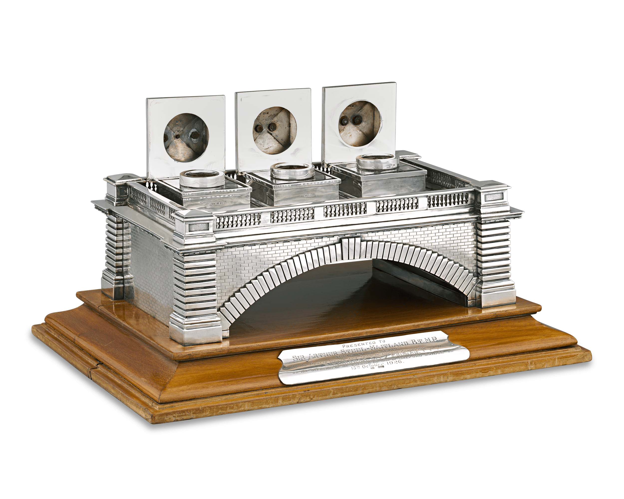Silver Presentation Inkstand by Turner & Simpson Ltd.
