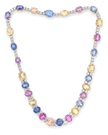 Multi-Color Sapphire Necklace, 85.00 Carats