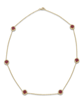 Ruby Station Necklace, 5.53 Carats