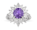Purple Sapphire Ring, 2.53 Carats
