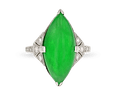Art Deco-Period Jade Ring, 9.00 Carats