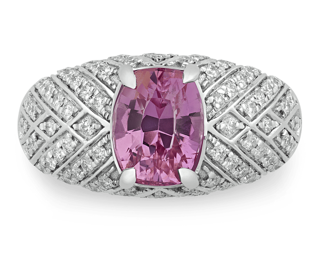 Untreated Pink Sapphire Ring, 2.58 Carats