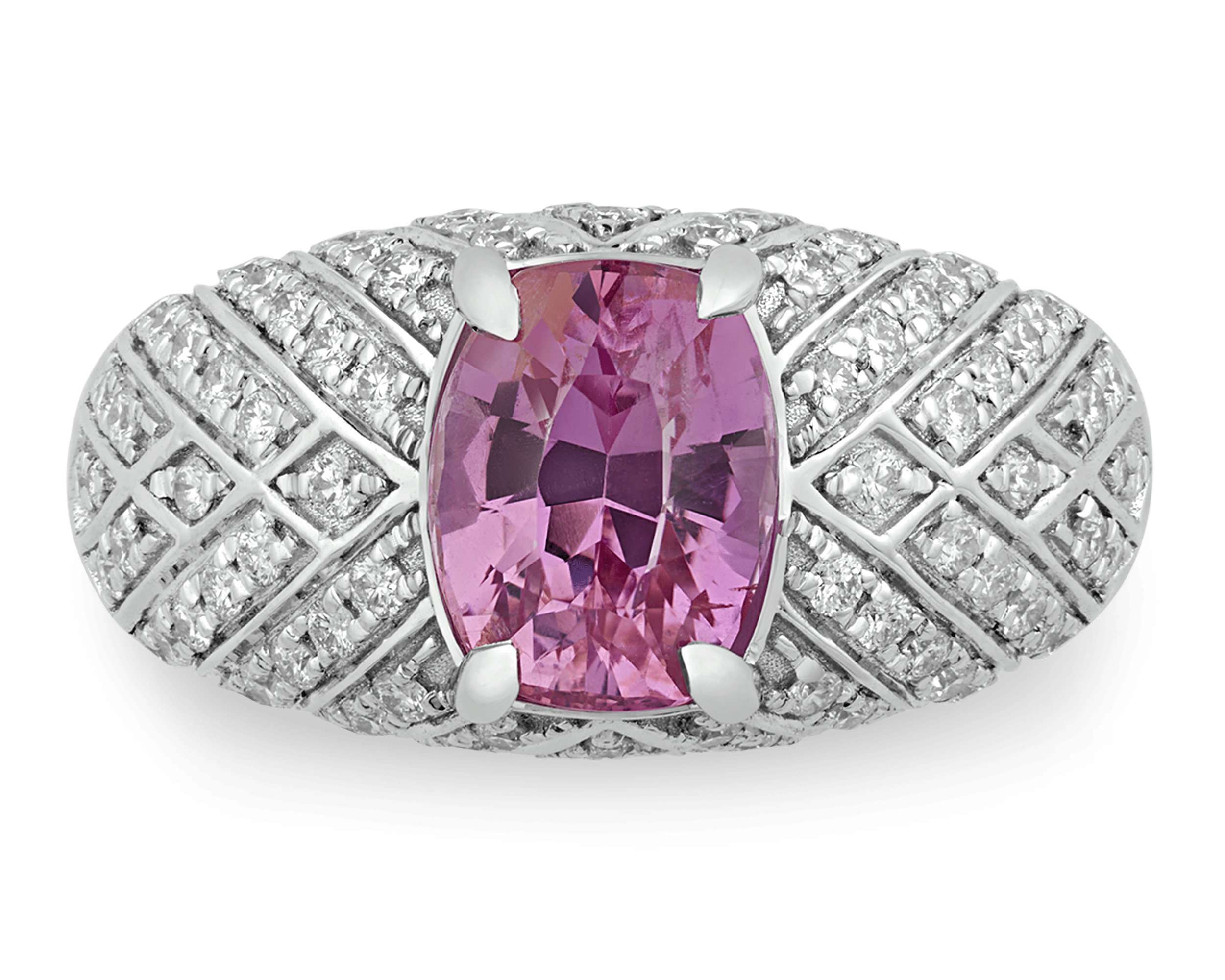 Untreated Pink Sapphire Ring, 2.58 Carats