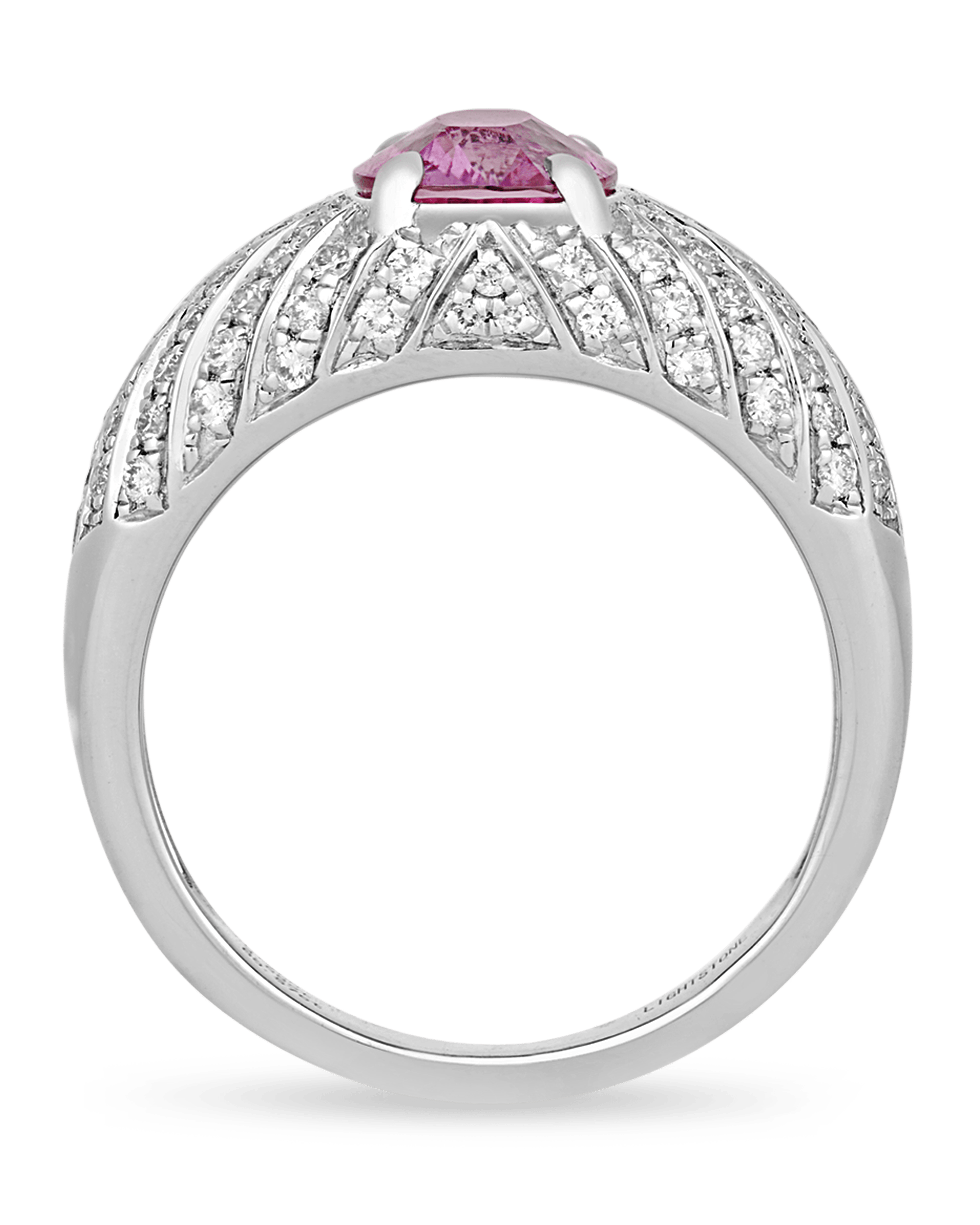 Untreated Pink Sapphire Ring, 2.58 Carats