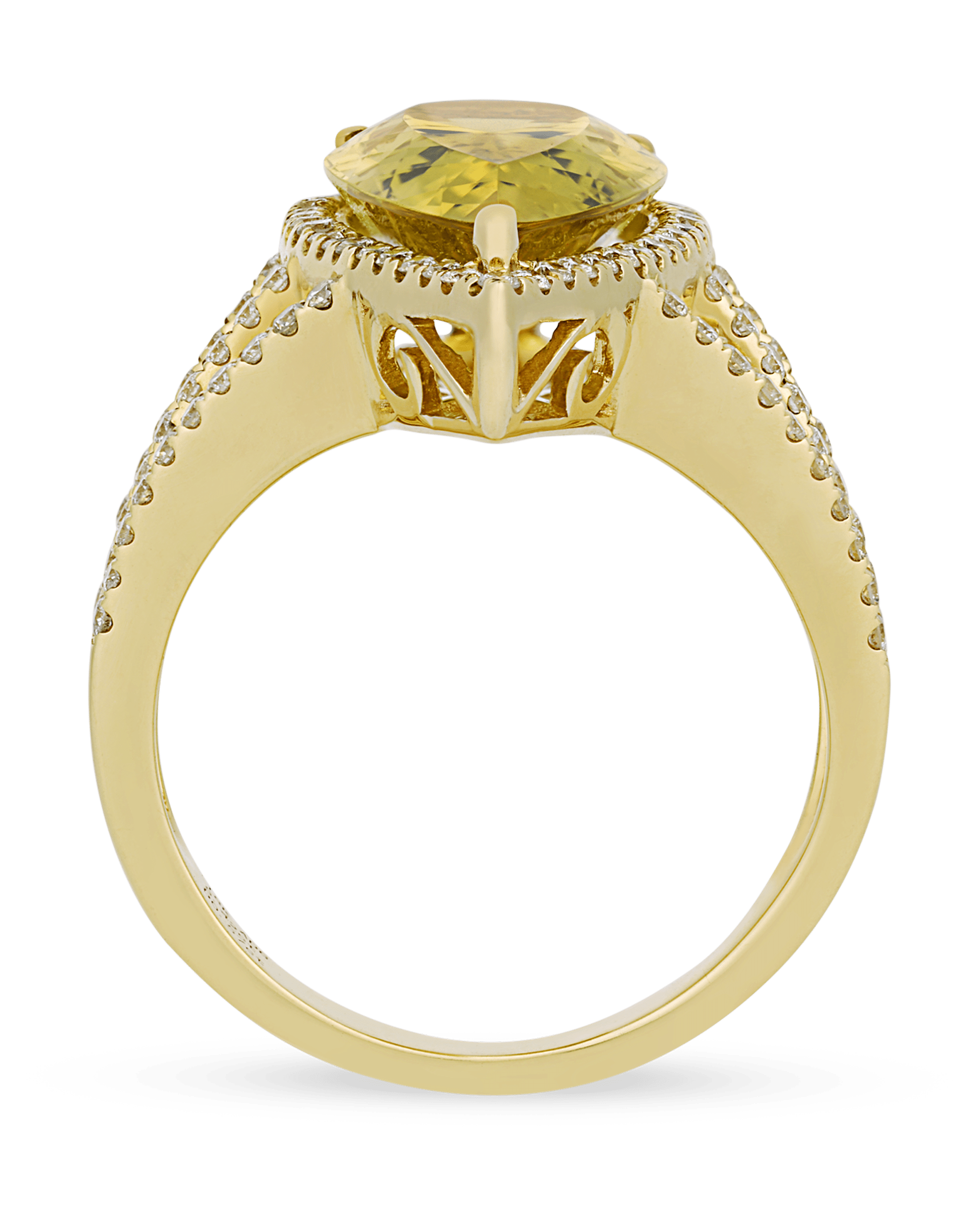 Golden Beryl Ring, 5.42 Carats