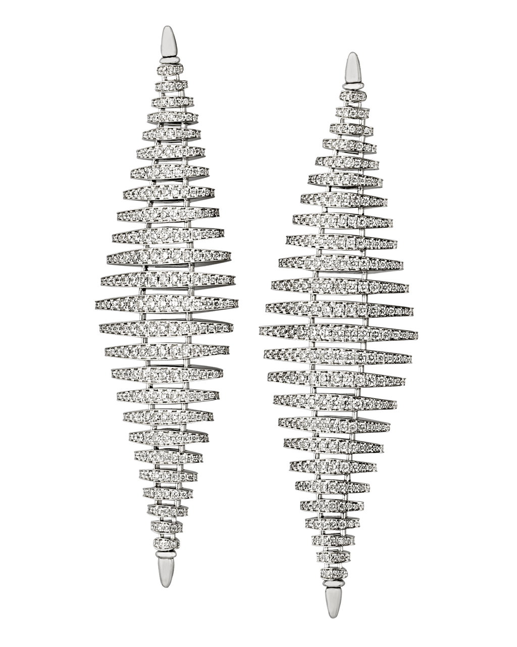 Mother of Pearl and Diamond Twist Earrings