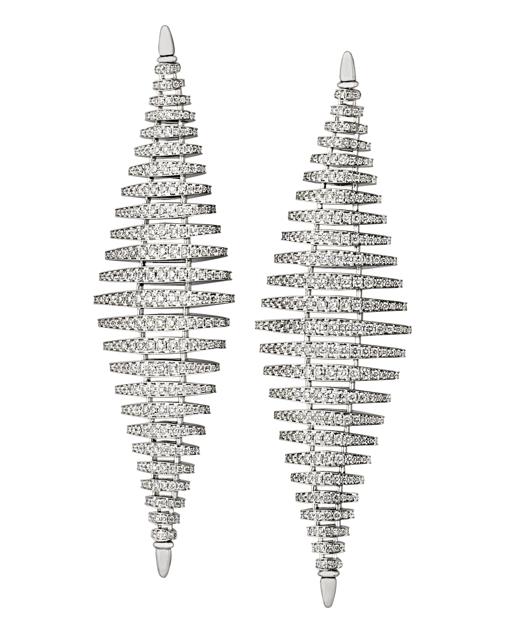 Mother of Pearl and Diamond Twist Earrings