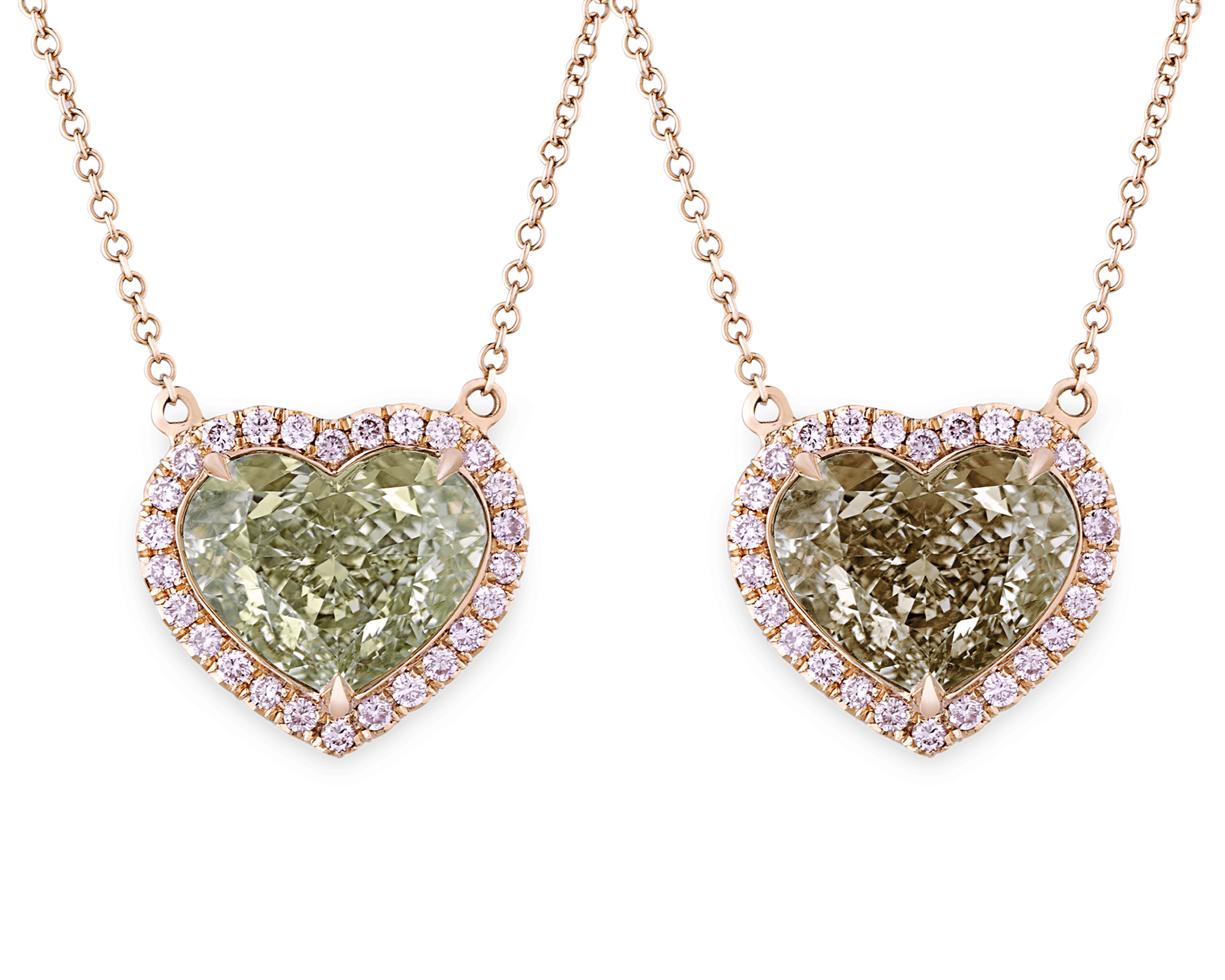 Chameleon Diamond Necklace, 4.41 Carats