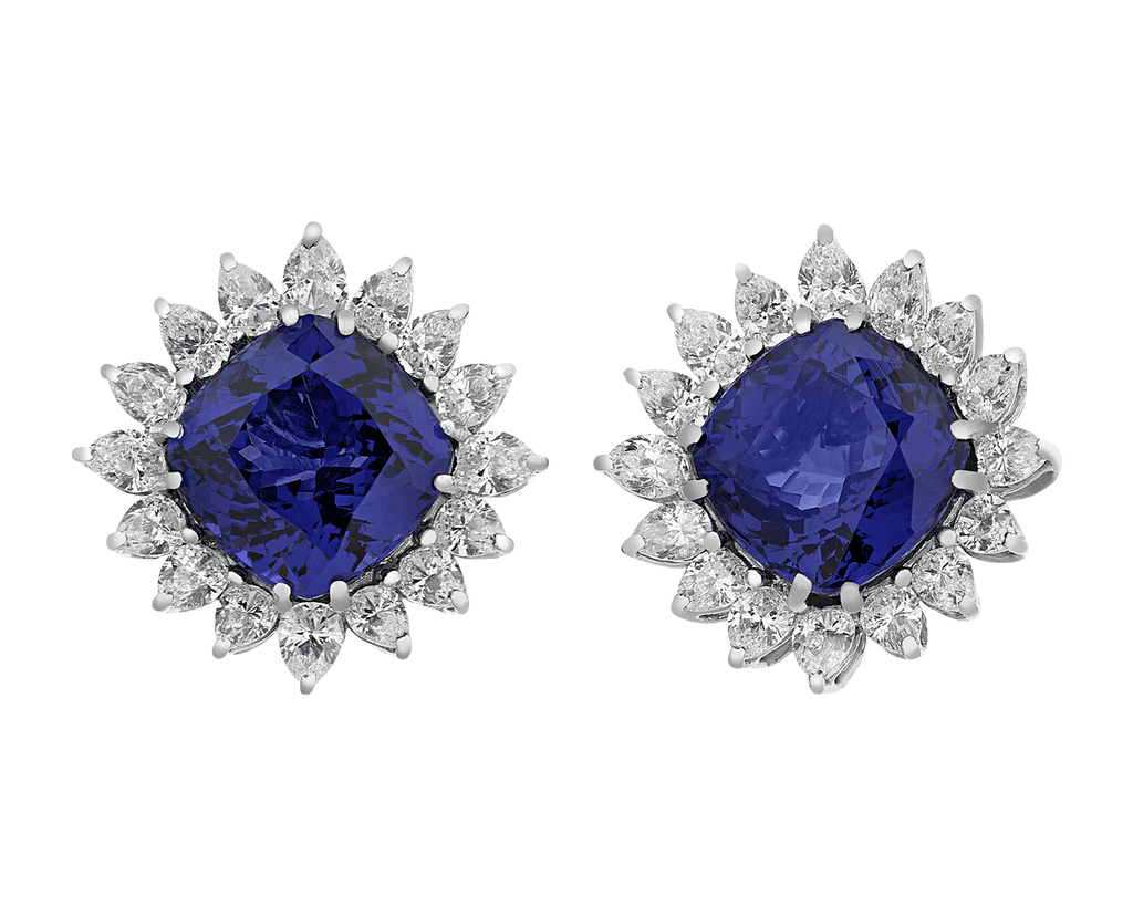 Tanzanite Earrings, 17.92 Carats