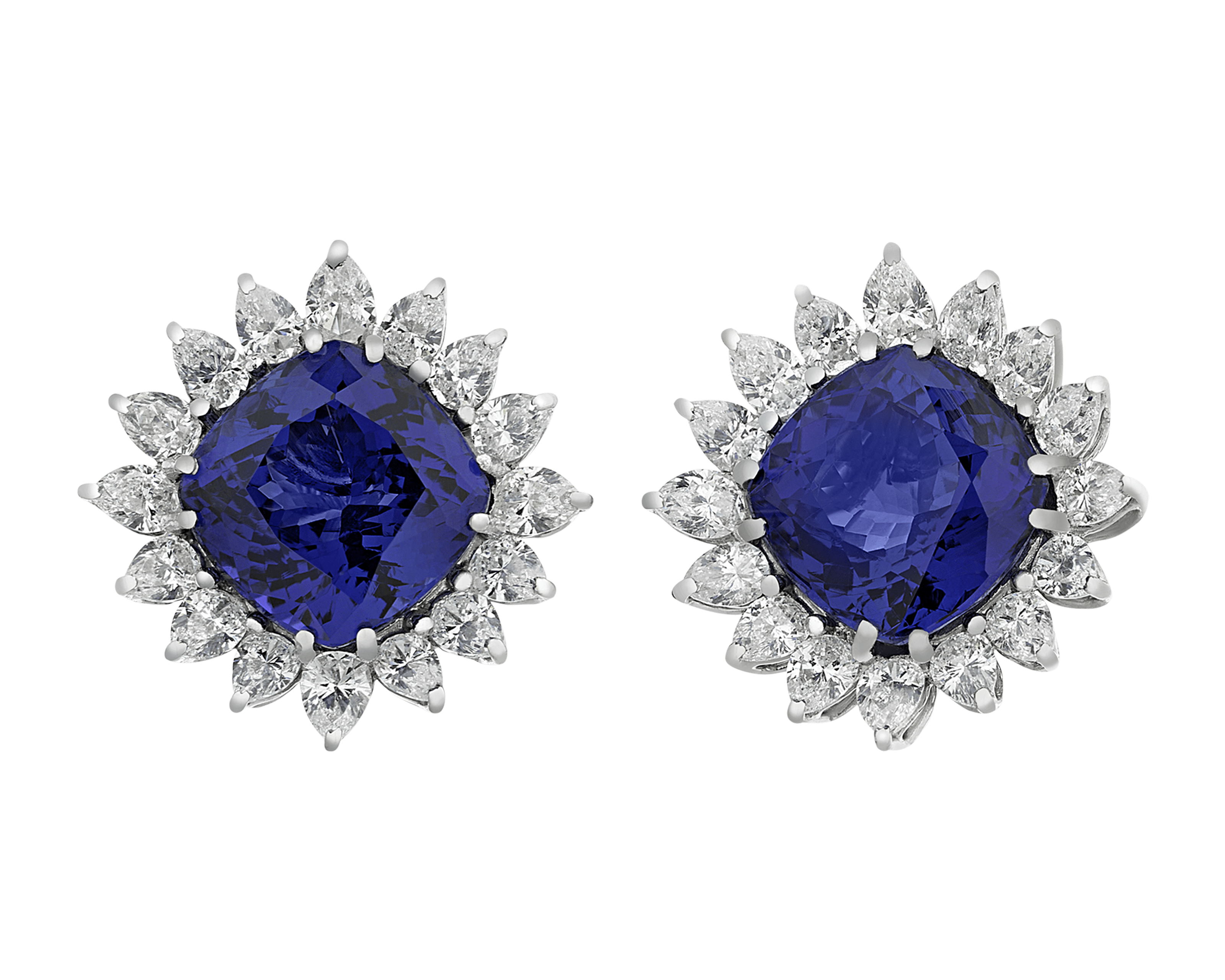 Tanzanite Earrings, 17.92 Carats