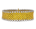 Fancy Vivid Yellow Diamond Mesh Bracelet, 28.40 Carats