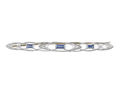 Yogo Montana Sapphire Bar Pin, 1.00 Carat