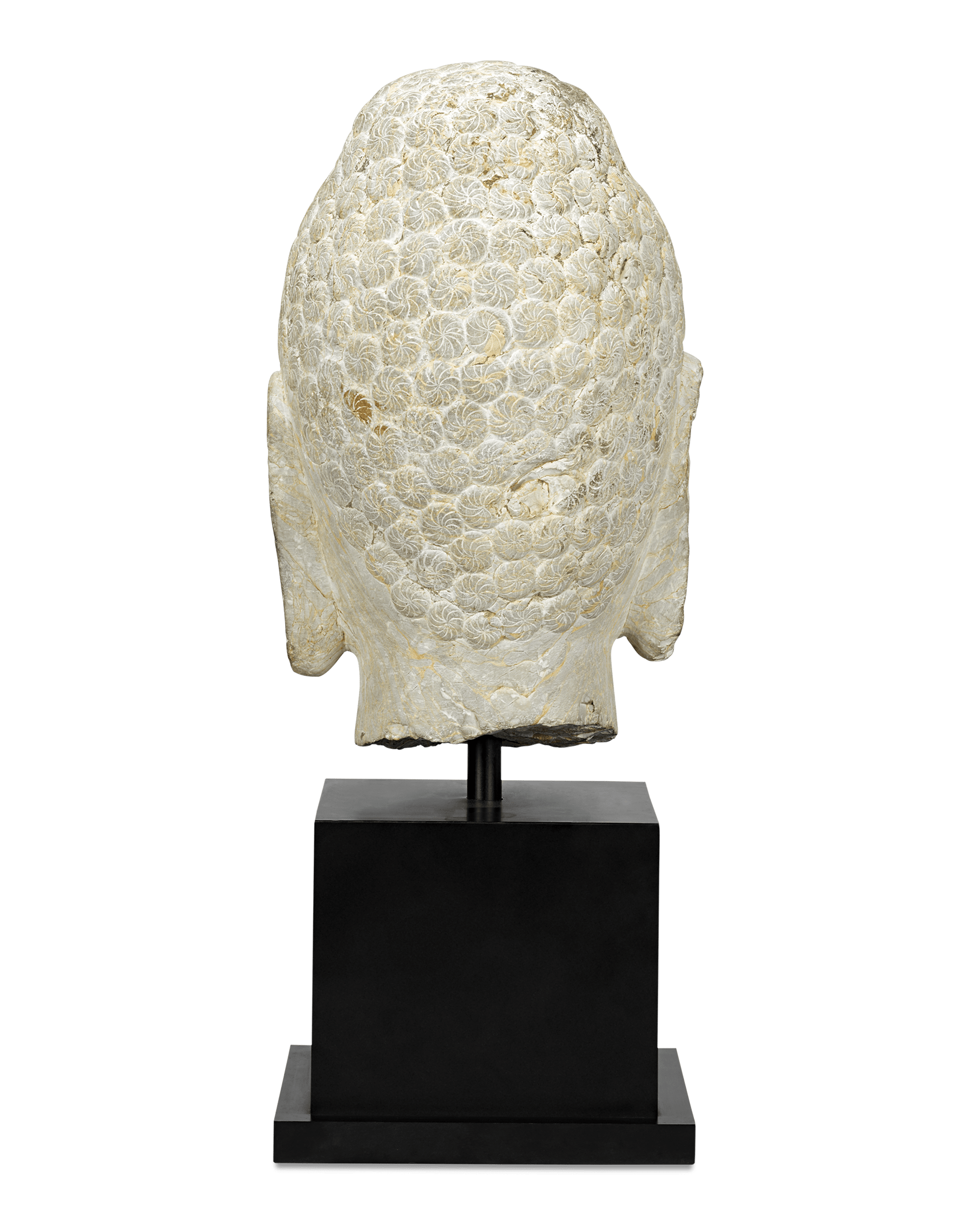 Limestone Buddha Head, 6th-Century Qi Dynasty