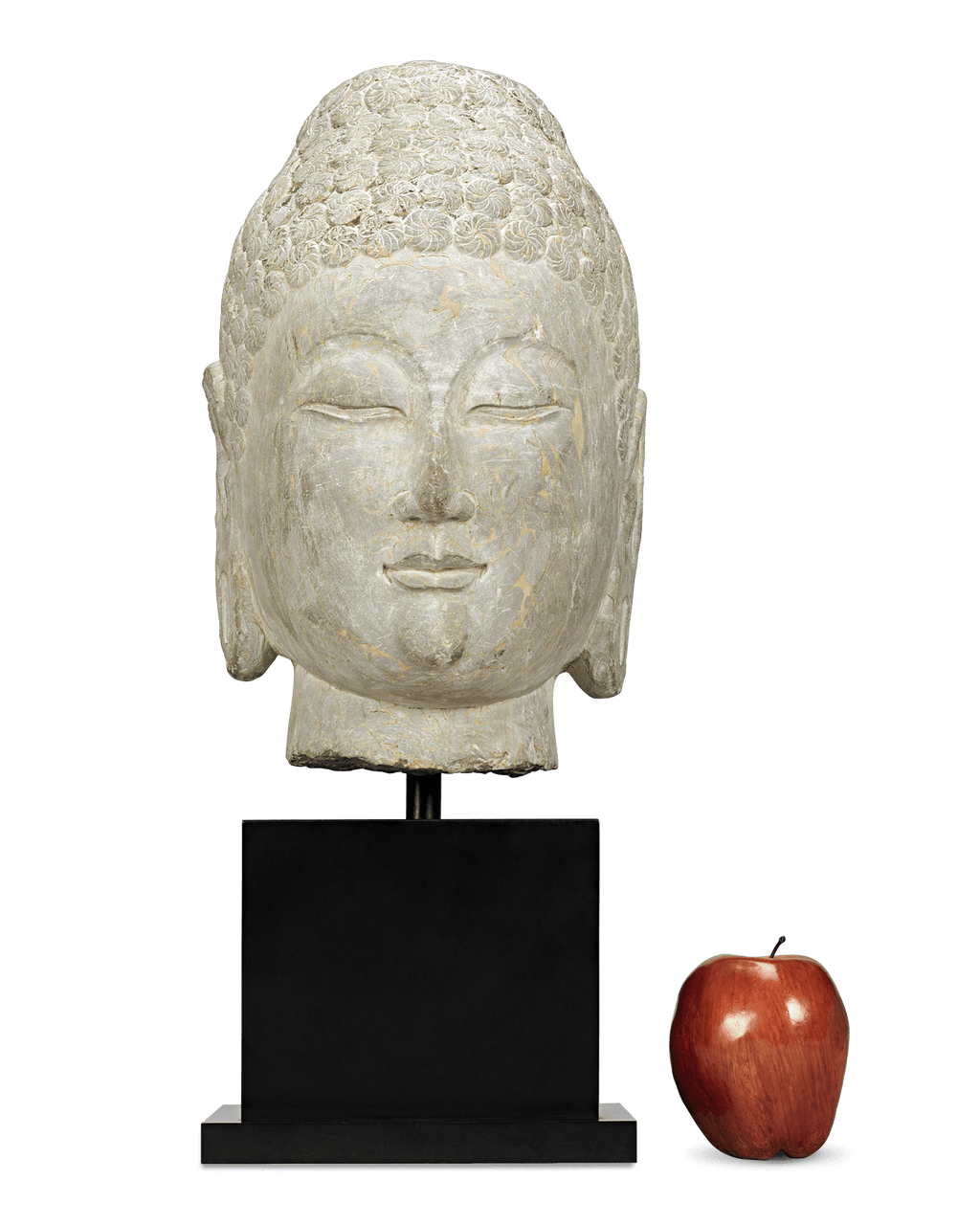 Limestone Buddha Head, 6th-Century Qi Dynasty