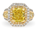 Fancy Light Yellow Diamond Ring, 3.17 Carats
