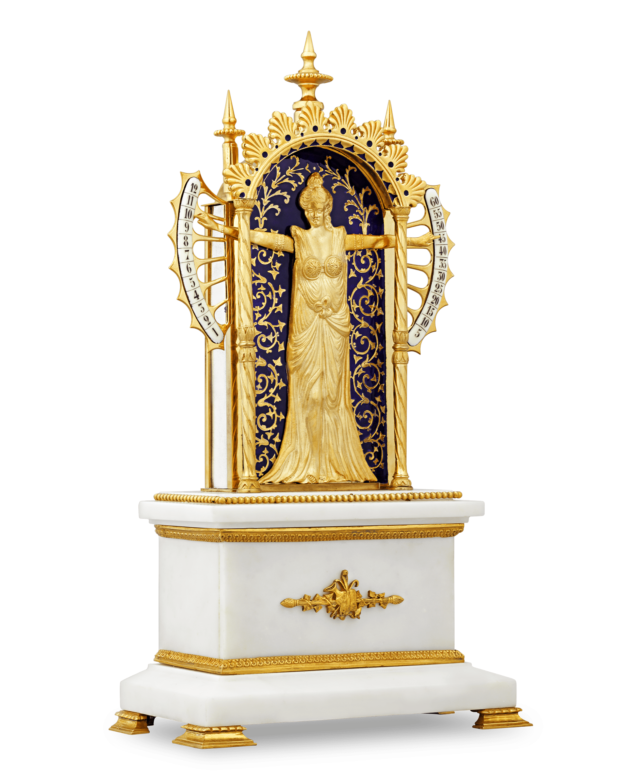 Bras en l'air Mantel Clock