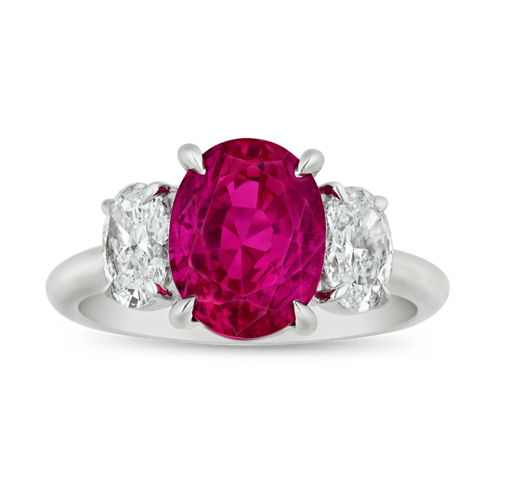 Burma Ruby and Diamond Ring, 4.06 carats