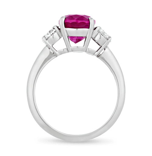 Burma Ruby and Diamond Ring, 4.06 carats