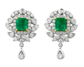 Colombian Emerald Earrings, 1.00 Carat