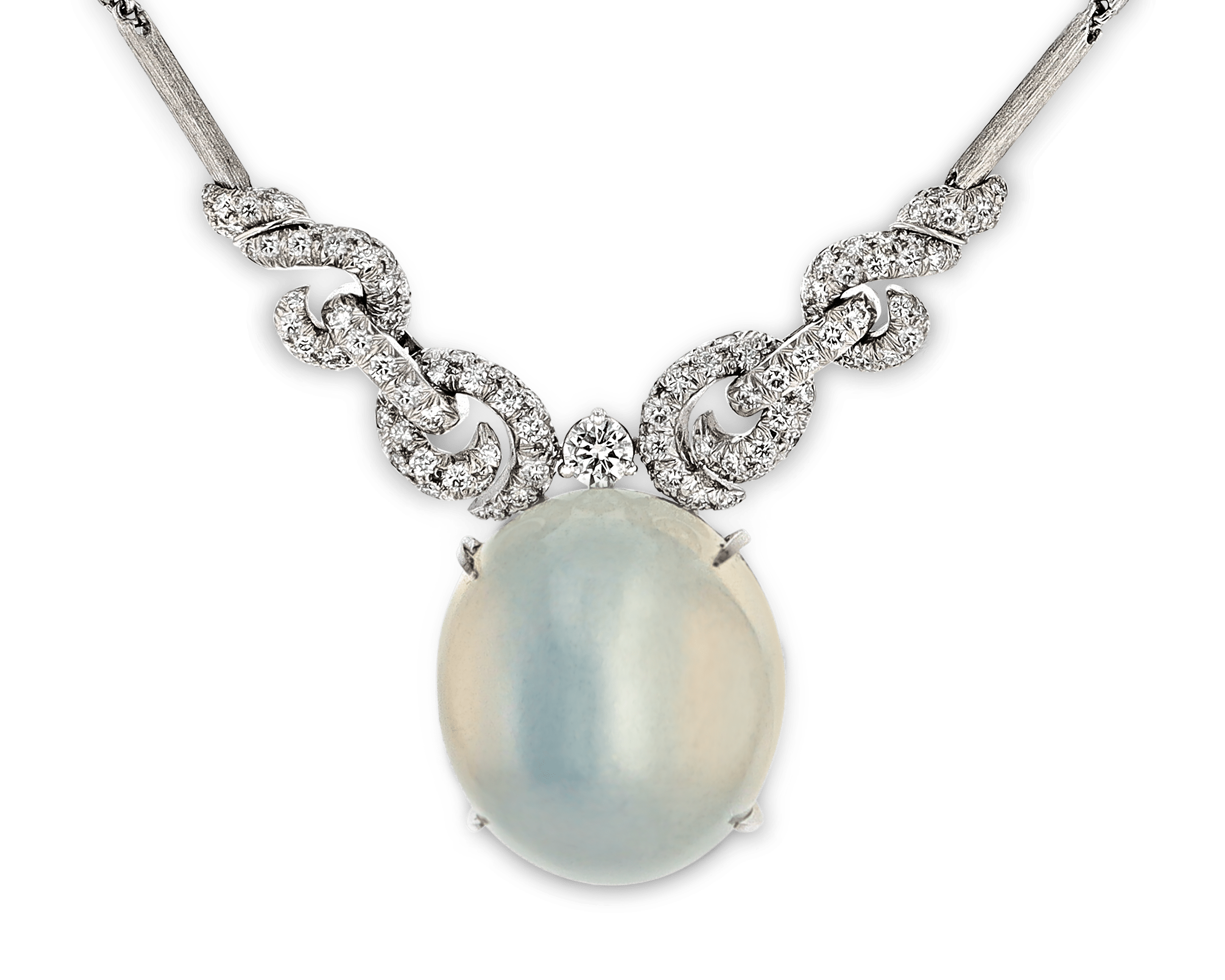 Henry Dunay Moonstone and Diamond Necklace
