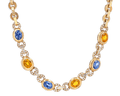 Blue and Yellow Sapphire Necklace, 24.00 Carats