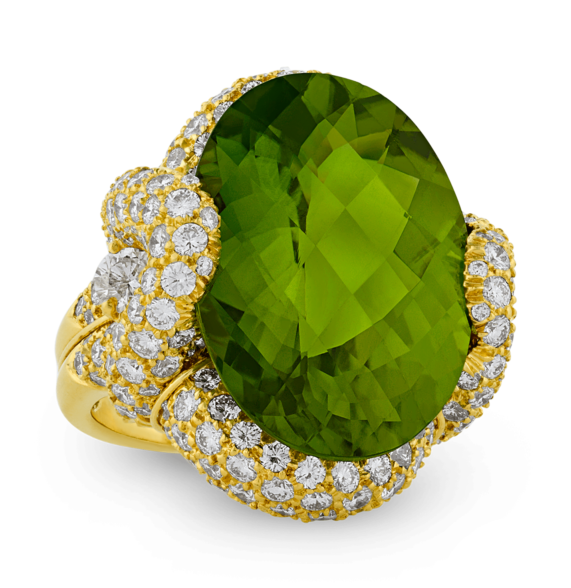 Henry Dunay Peridot Ring, 31.90 Carats