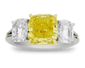 Fancy Vivid Yellow Diamond Ring, 3.70 Carats